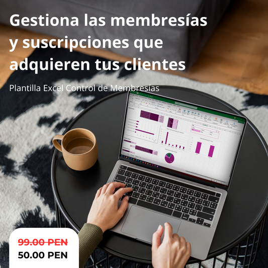 Plantilla Registro y Control de Membresías y Suscripciones