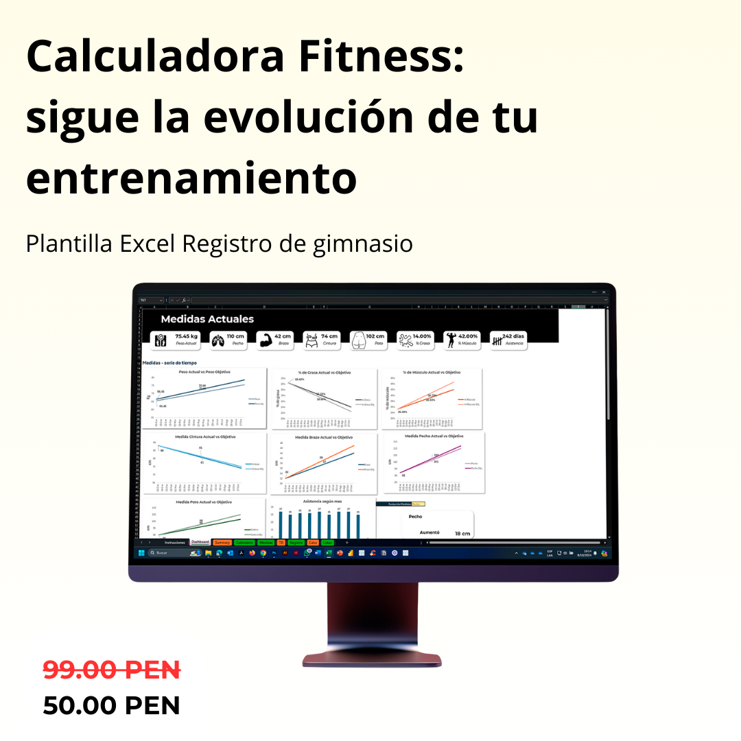 Plantilla - Excel registro de gym